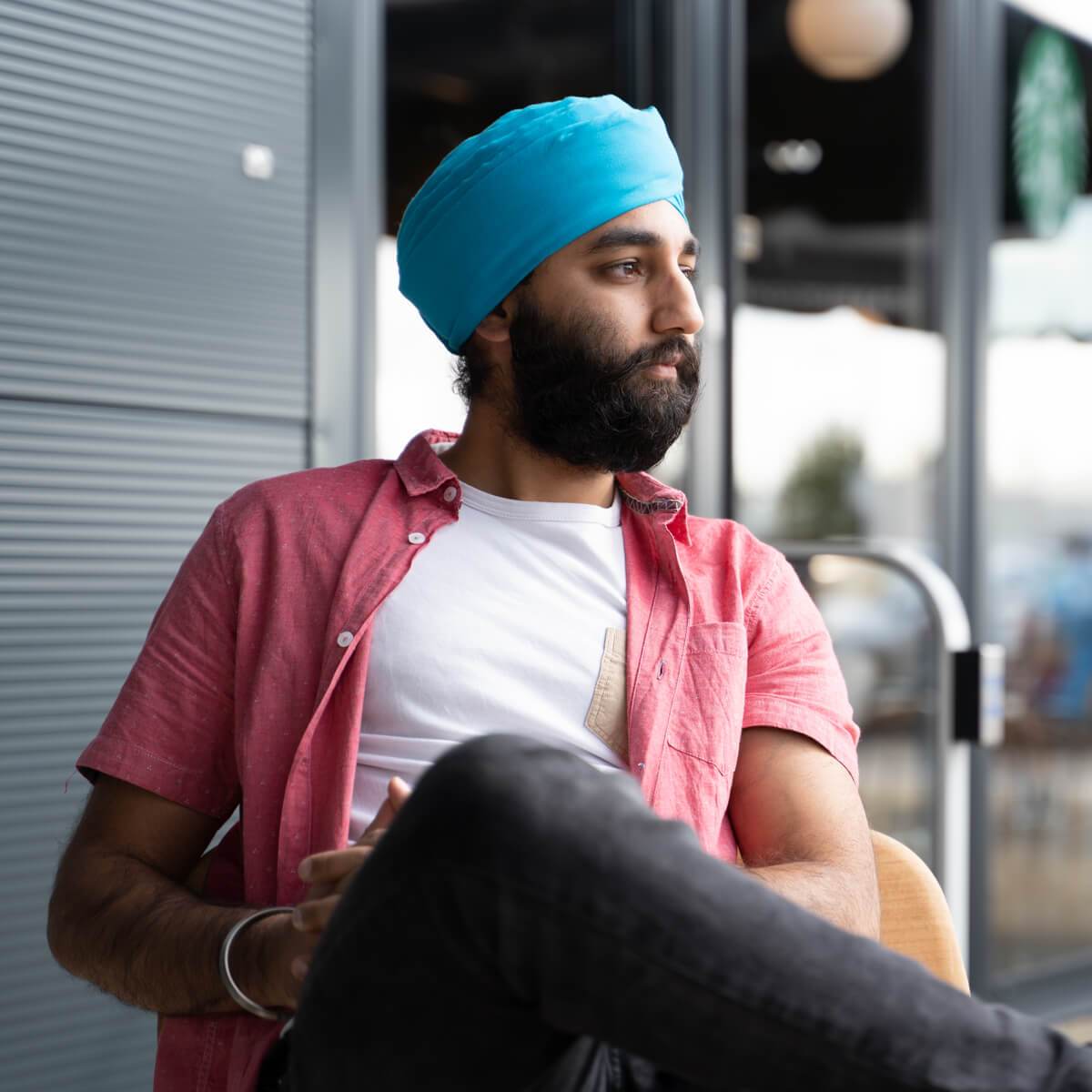 Bahama Blue Full Voile Turban