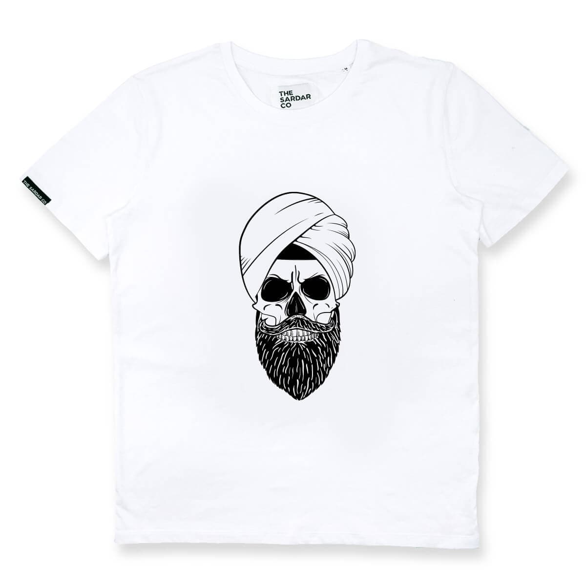 Skull Singh Premium Fit Men's T-shirt in white