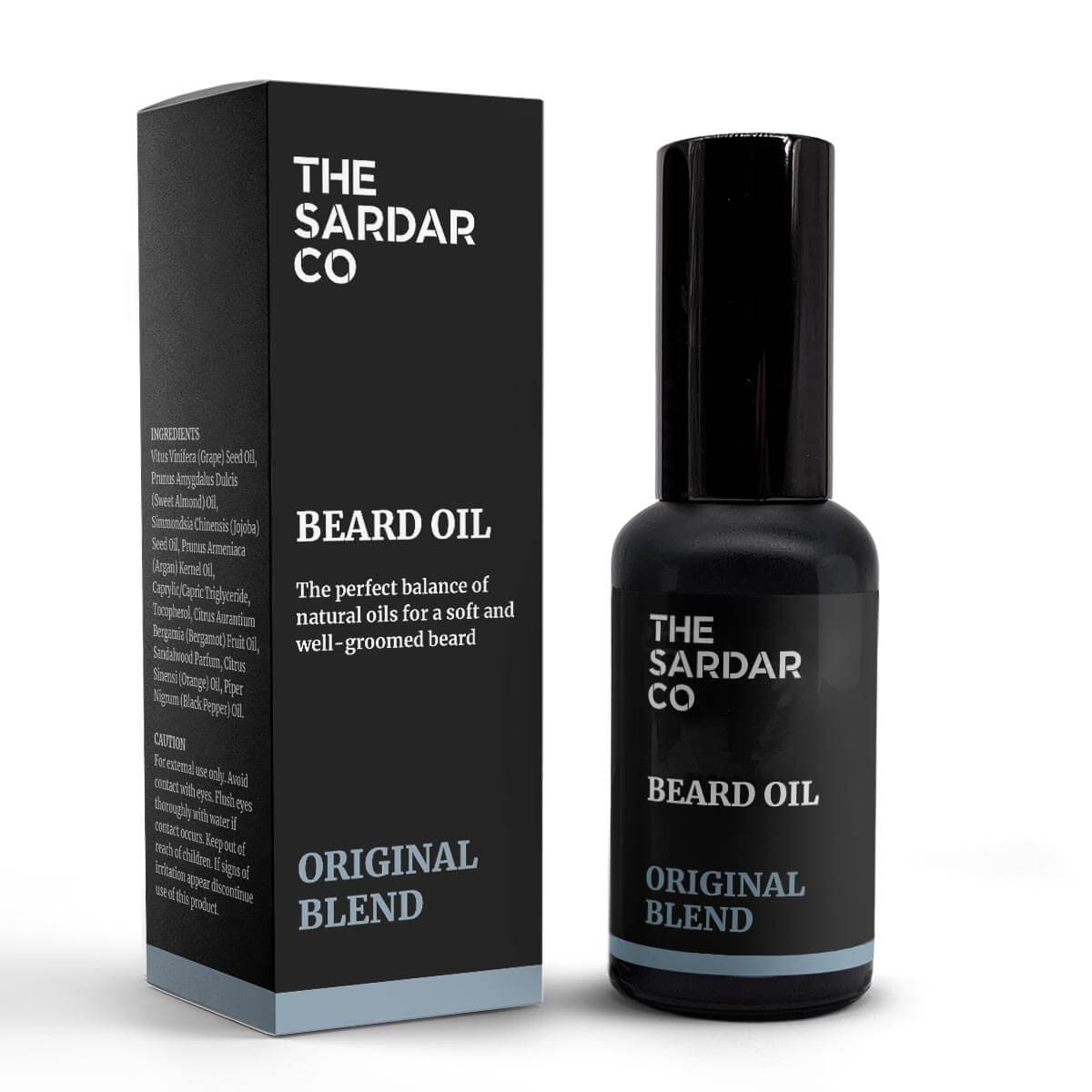 Original blend beard oil packaging