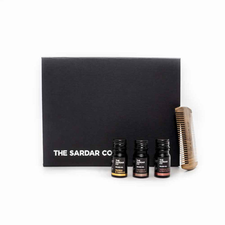 Beard Comb &amp; Oils Gift Set