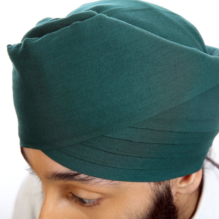 Dark Green Rubia Voile Turban - The Sardar Co