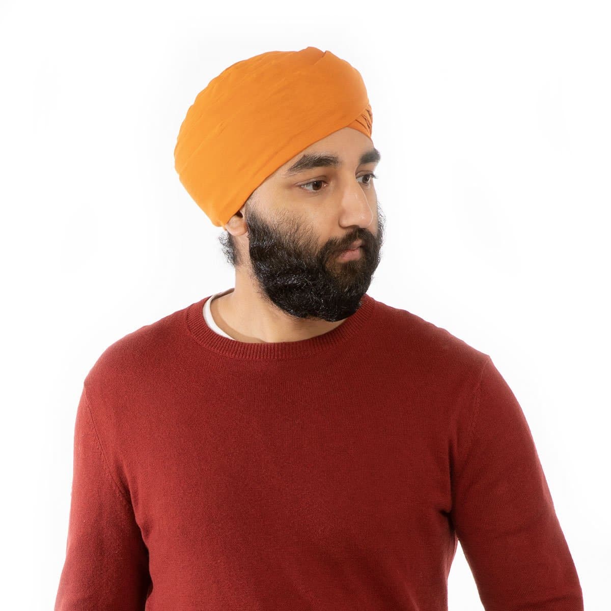 Kesri Orange Full Voile Turban - The Sardar Co