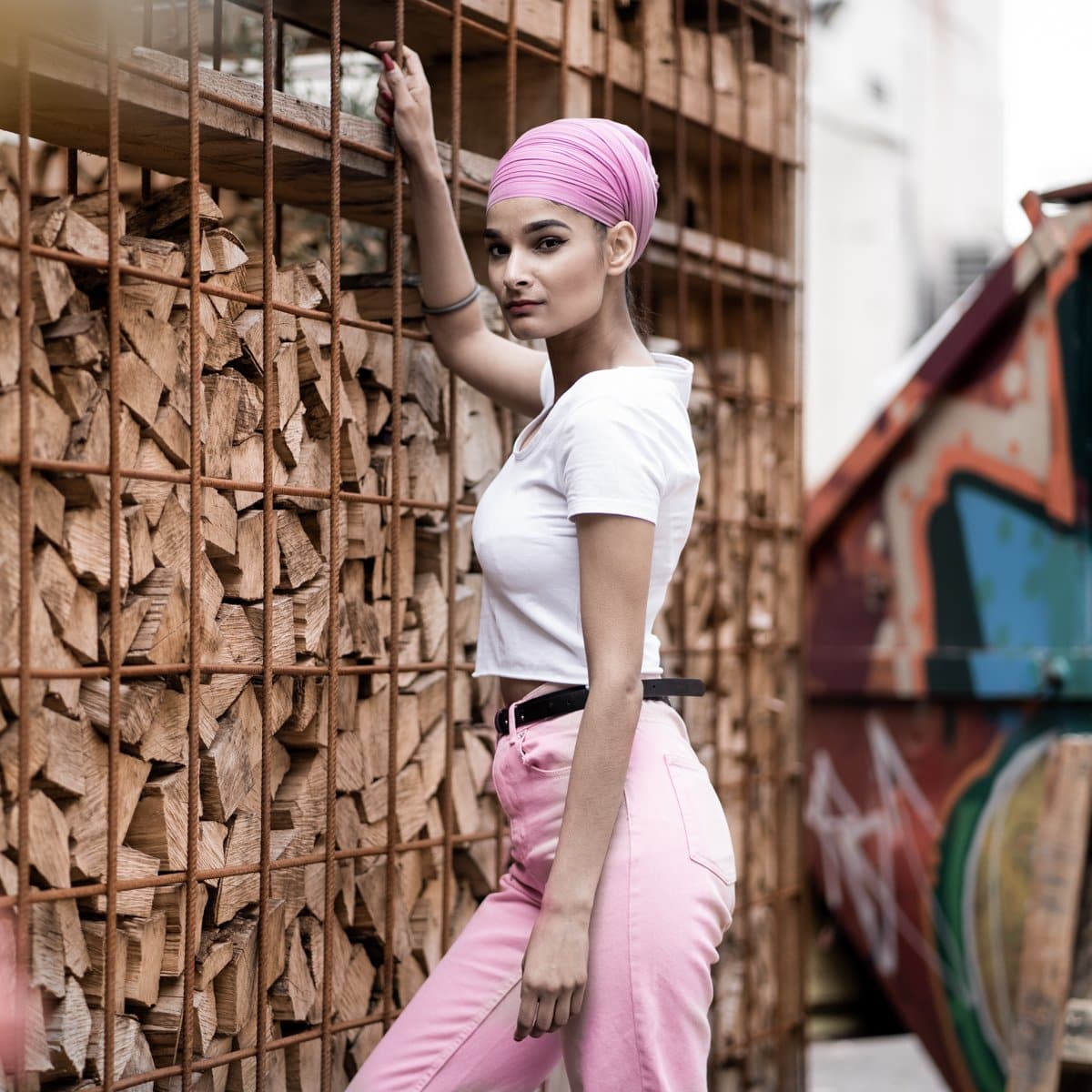 Turkish Rose Full Voile Turban