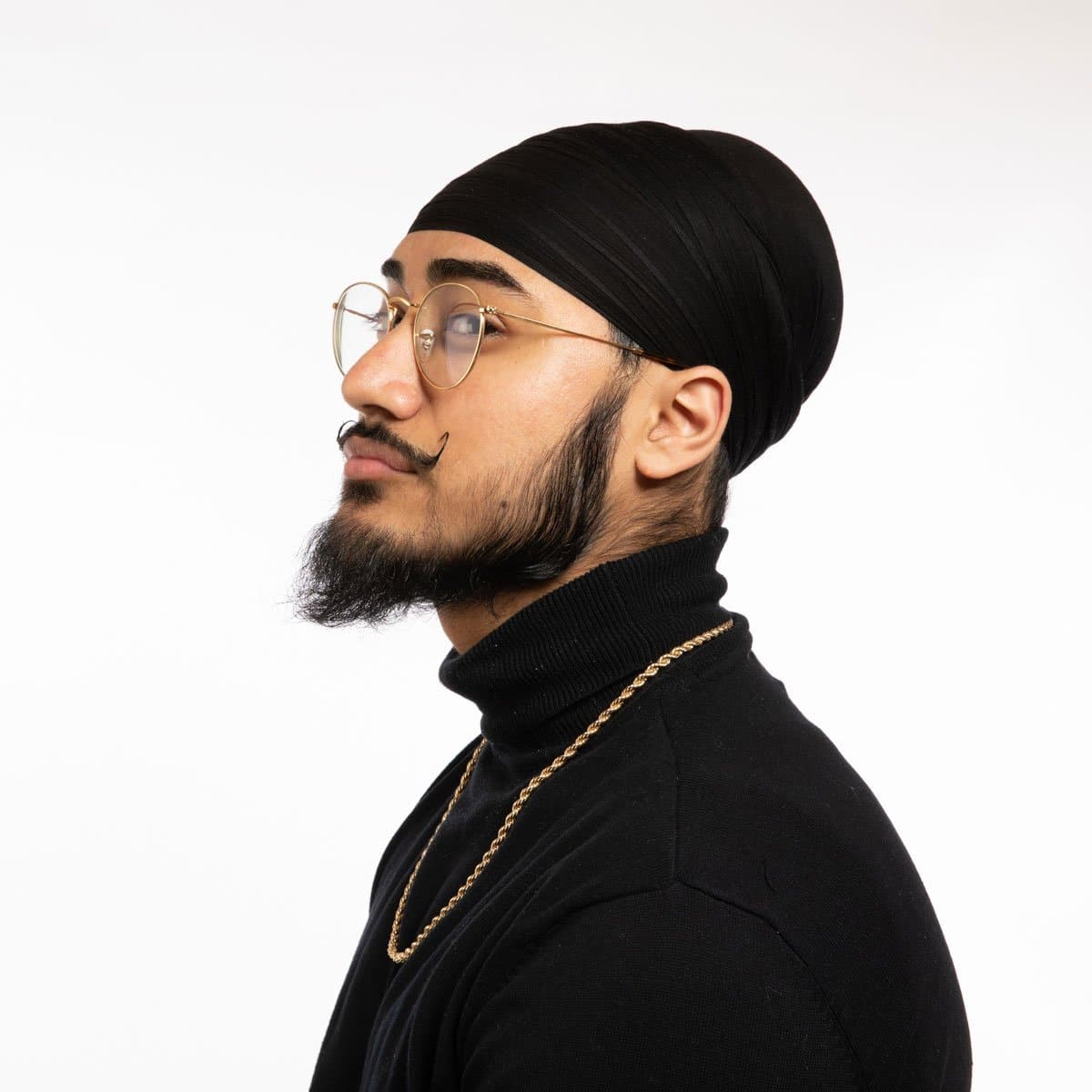 Black Full Voile Turban - The Sardar Co