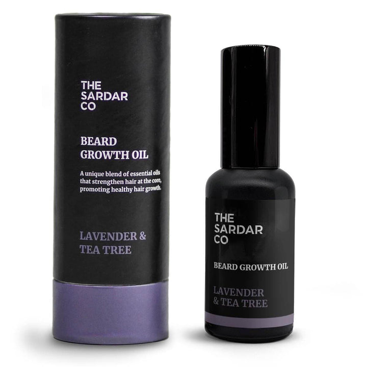 tea tree beard growth oil packaging