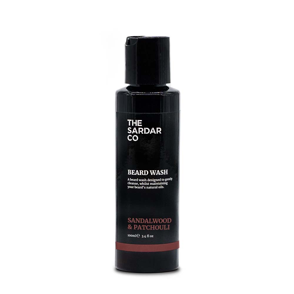 sandalwood and patchouli beard wash in 100ml size