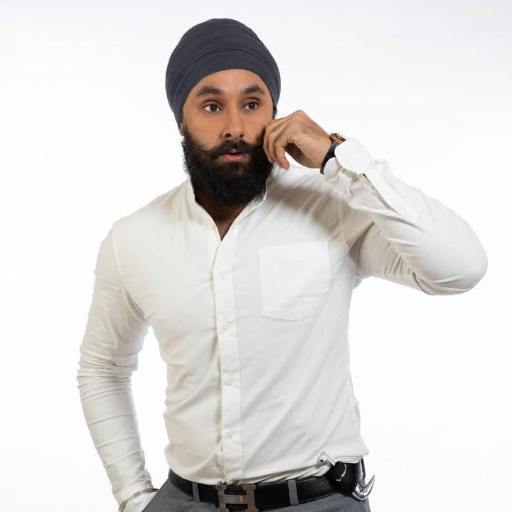 Steel Grey Full Voile Turban - The Sardar Co