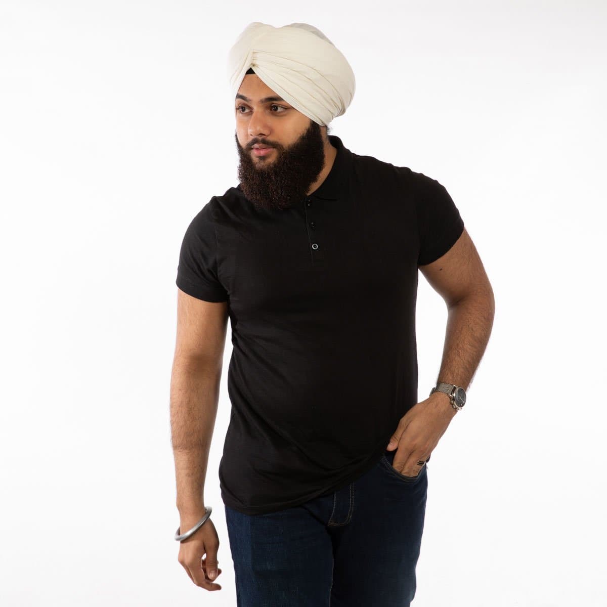 White Full Voile Turban - The Sardar Co